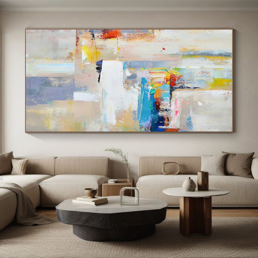 “Colorful Abstract Harmony” - Abstract Expressionist Painting On Canvas PS0001