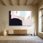 “Soft Pastel and Dark Contrast Abstract” - Subtle Abstract Painting On Canvas PT132