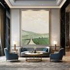 “Pastel Countryside Path” Painting On Canvas PT1449