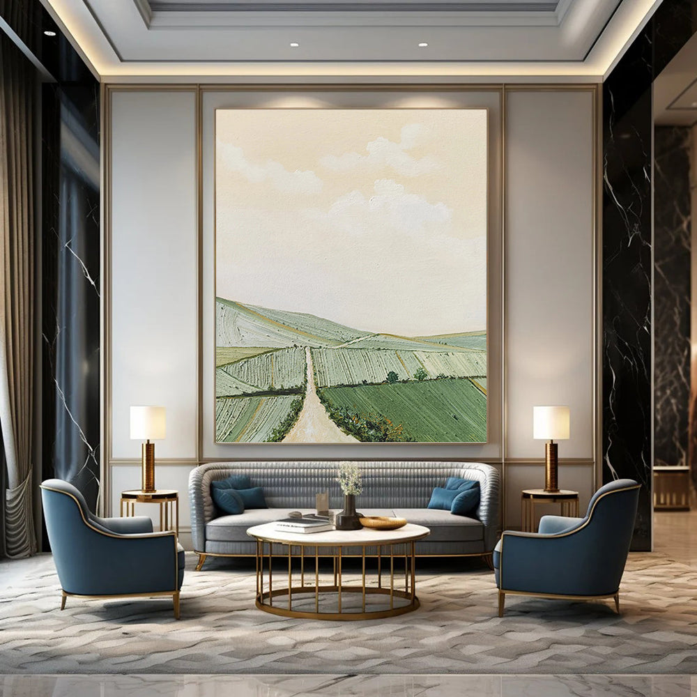 “Pastel Countryside Path” Painting On Canvas PT1449