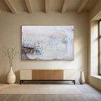 Monochrome Abstract with Shapes Painting On Canvas DKS080