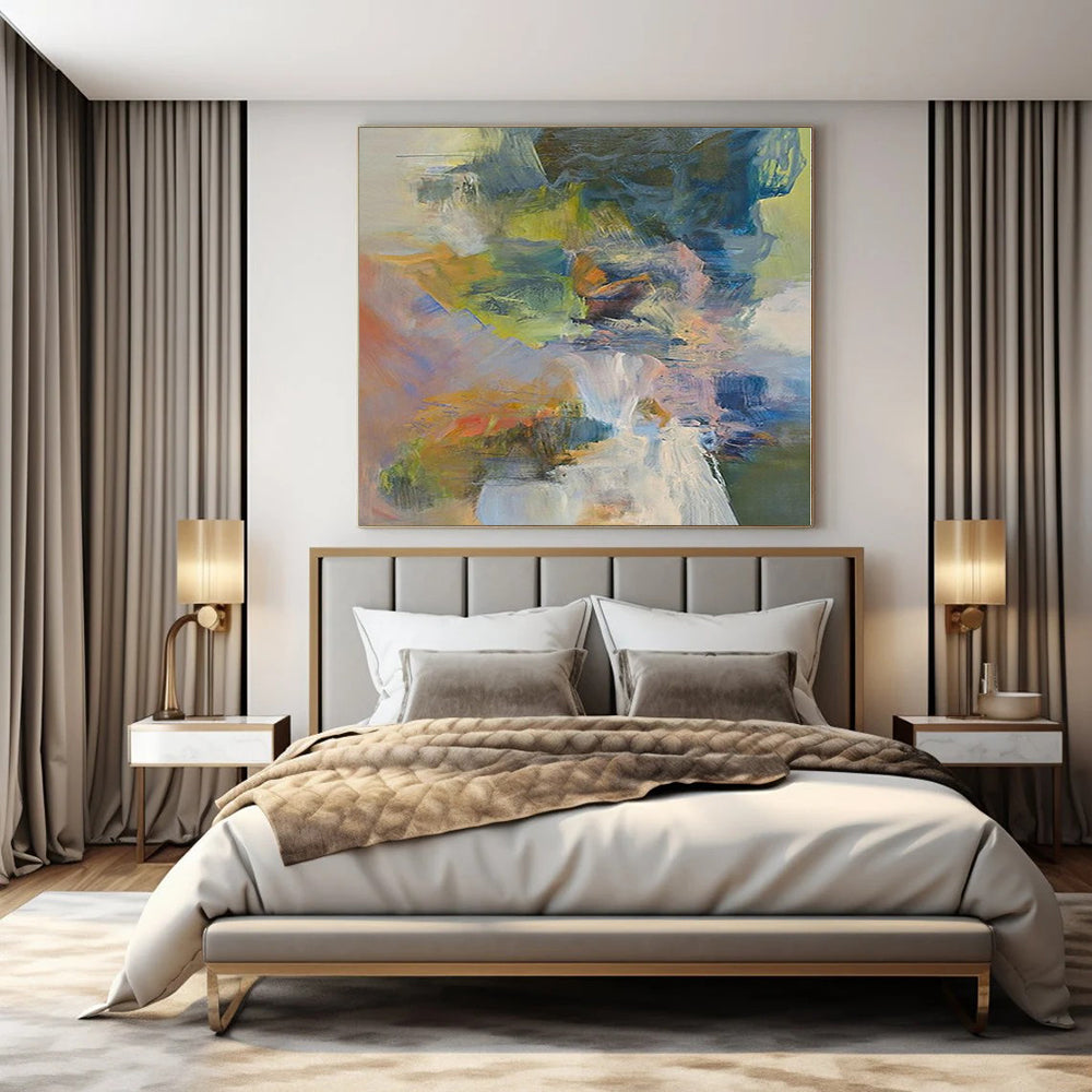 “Colorful Abstract Fusion” - Vibrant Abstract Painting On Canvas PS0173