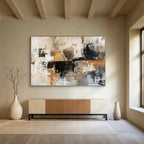 “Neutral Tones & Abstract Shapes” - Abstract Expressionist - Painting On Canvas PT1717