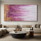 “Purple - Gold Abstract Meadow” - Nature - Inspired Abstract Painting On Canvas PS0064