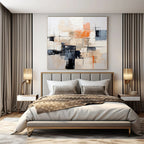 “Neutral Tones with Bold Accents” - Modern Abstract Painting On Canvas PS0175