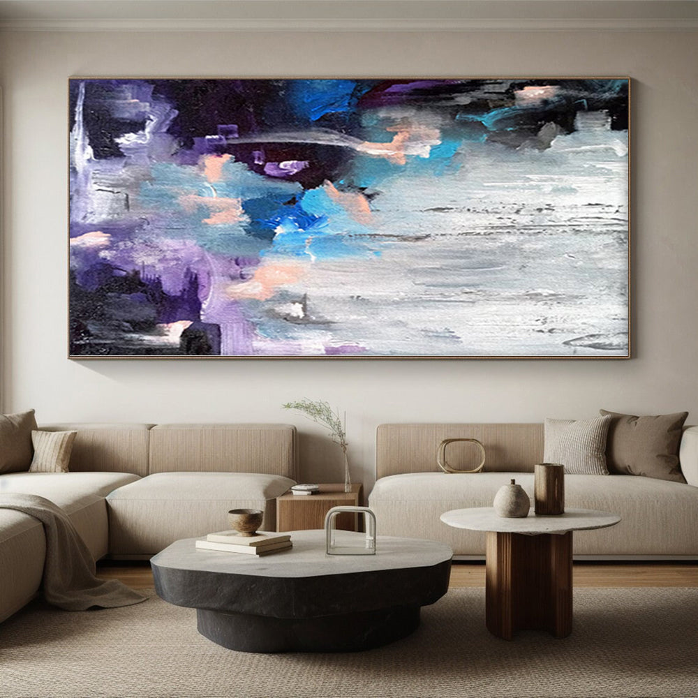 “Cool Tones Abstract” - Ethereal Abstract Painting On Canvas PS0069