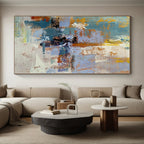 “Muted Tones with Subtle Copper Hints” - Contemplative Abstract Painting On Canvas PS0228