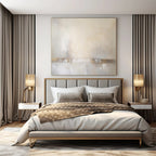 Beige, Gray, Gold with Subtle Gradients "Soft Horizons" Abstract Painting On Canvas PS1299