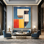 “Color - Blocked Modern Architecture” - Architectural Photography On Canvas PT2173