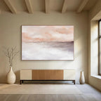 “Blush - Gray Reflections” - Serene Landscape Painting On Canvas DKS418