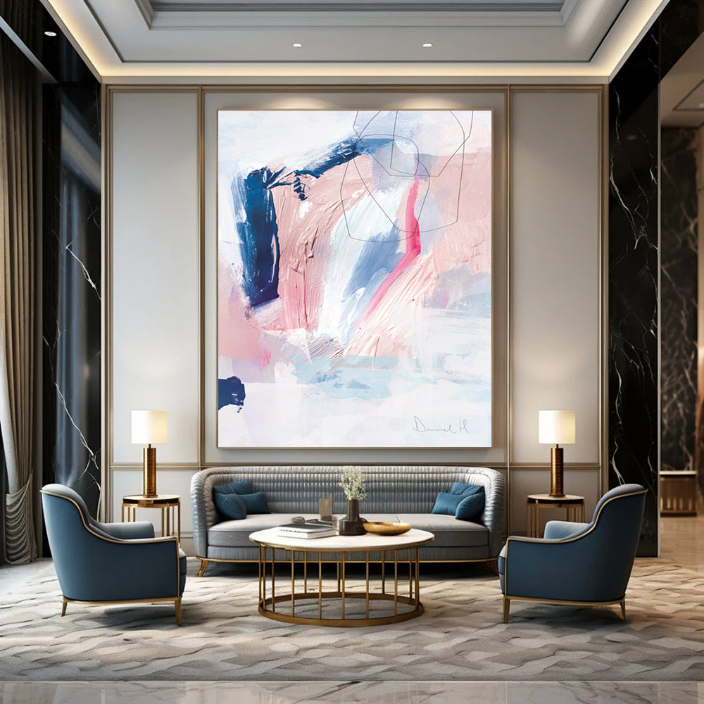 “Minimalist Black Strokes” - Bold Dark Hues on White Canvas Painting On Canvas DS155