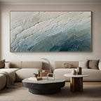 “Blue - Gray Textured Abstract” - Layered Abstract Painting On Canvas PS0084
