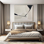 “Black - White Geometric Intersection” - Contemporary Abstract Painting On Canvas PS0147