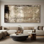 “Brown Textured Abstract” - Brown Abstract Textured Painting On Canvas PS0553