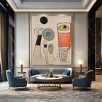 “Colorful Abstract Figures” - Cubist - Inspired Painting On Canvas DS027