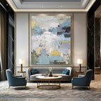 “Abstract Winter Hues” - Cool - Toned Abstract Painting On Canvas DS312