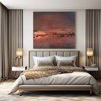 “Rusty - Toned Textured Abstract” - Industrial Abstract Painting On Canvas PS0108