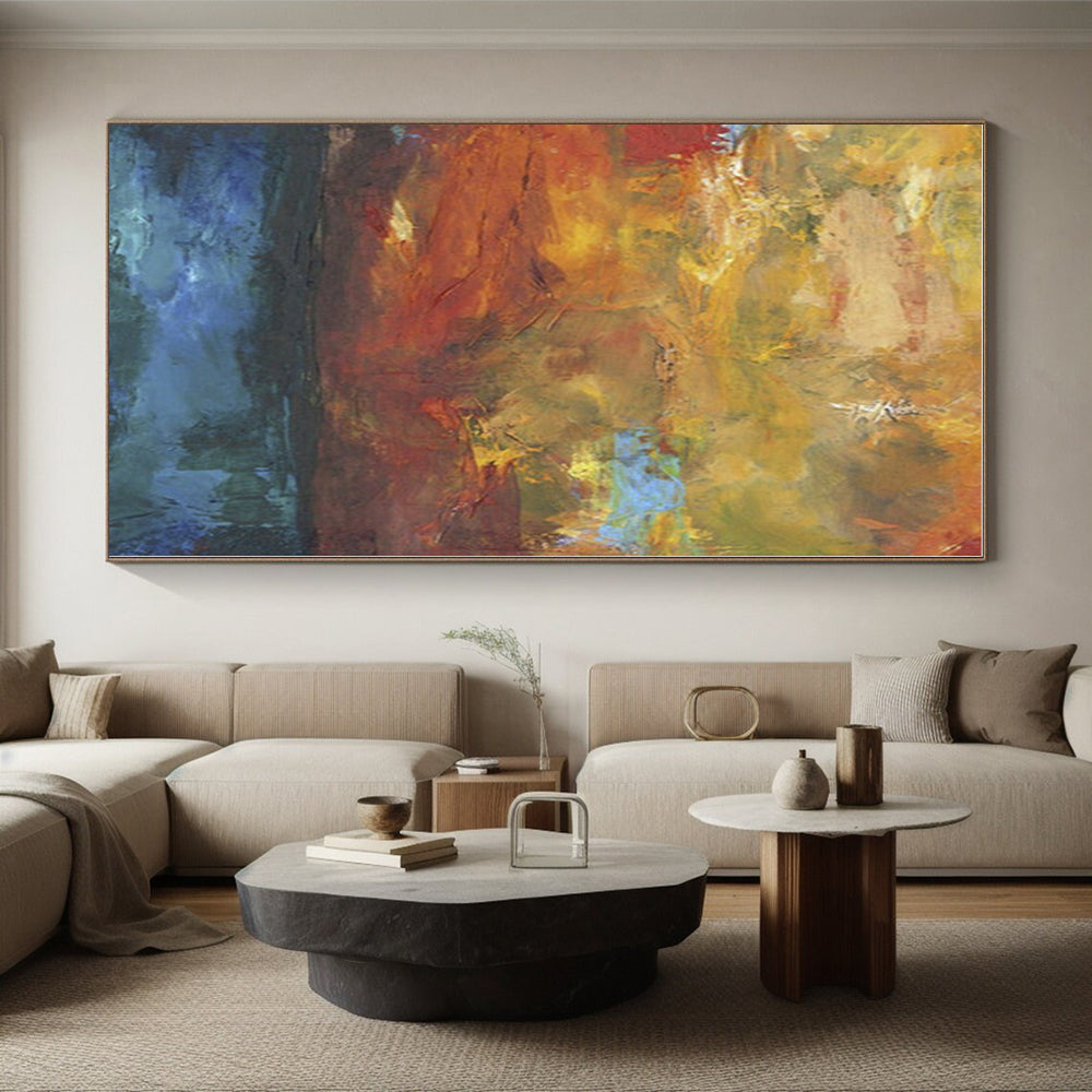 “Vibrant Color Mix Abstract” - Abstract Painting On Canvas PS0415