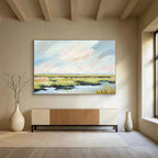 Marshland Skies - Marsh Landscape Oil Painting, Fit for Office & Conservatory DKS664