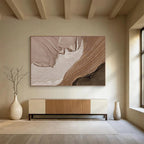 “Textured Earth Tones” - Abstract Landscape Painting On Canvas DKS467
