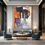 “Colorful Abstract Blocks” - Abstract Expressionist Painting On Canvas PT1305