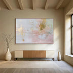 “Gilded Pastel Elegance” - Luxe Abstract Painting On Canvas DKS498