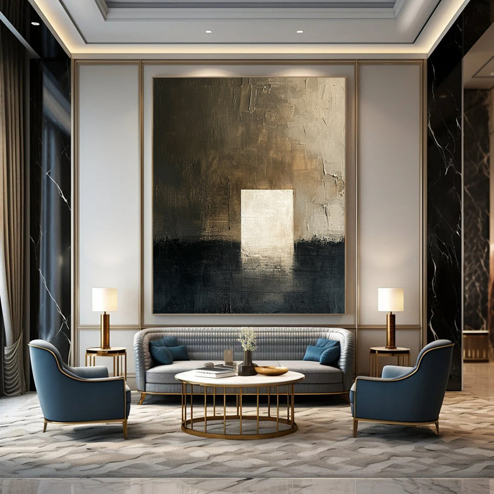 “Dark - Light Abstract Doorway” - Abstract Surrealist Painting On Canvas DS008