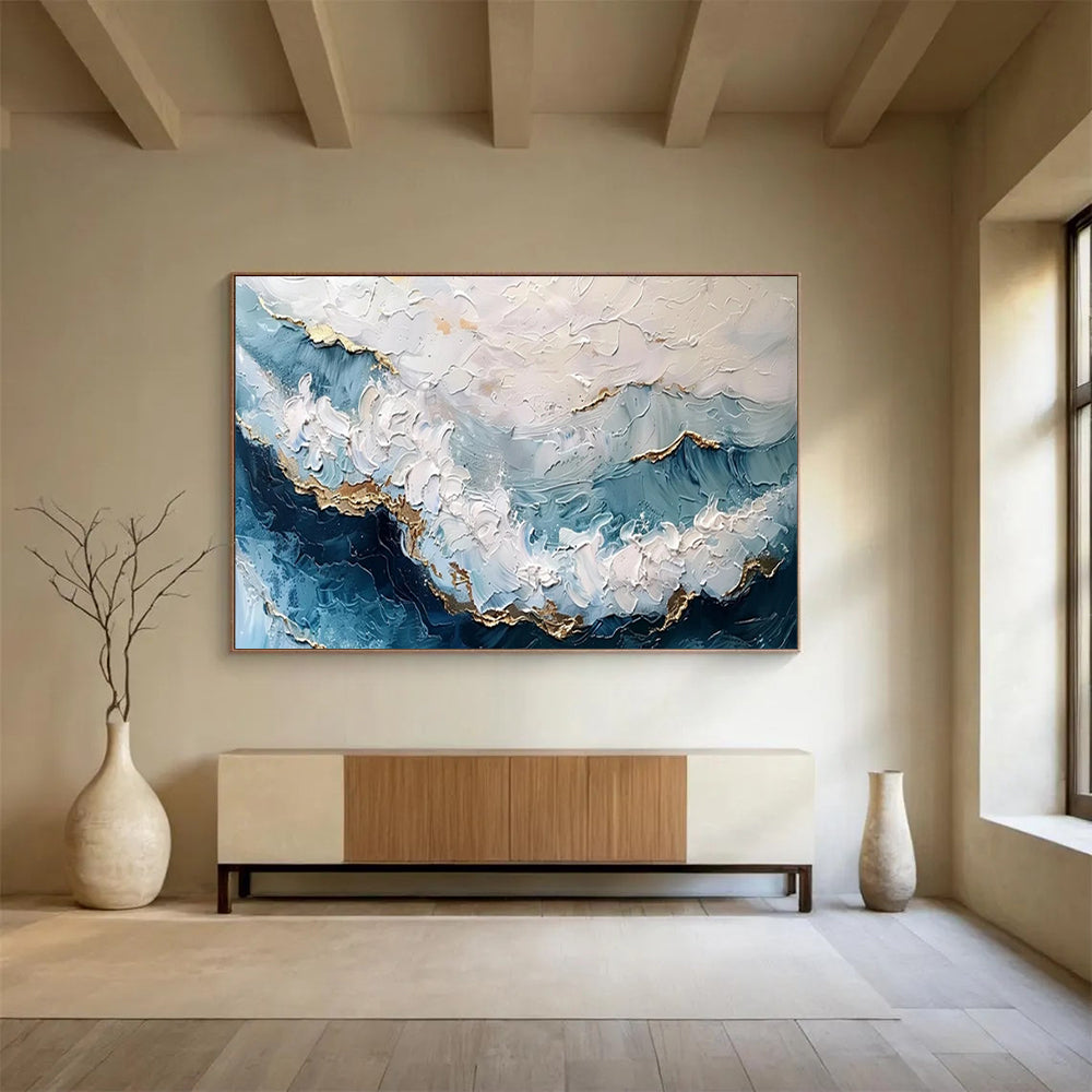 “Serene Seaside Sunset” - Impressionistic Landscape Painting On Canvas PT1604