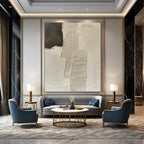 “Neutral Textured Layers” - Minimalist Abstract Painting On Canvas PT1162