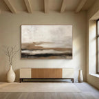 Layered Earth Tones - Textured Landscape Painting On Canvas DKS332
