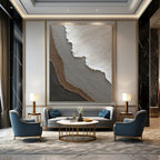 “Neutral Textured Layers - Earthy Tones & Ripped Paper Effects” Painting On Canvas DS269