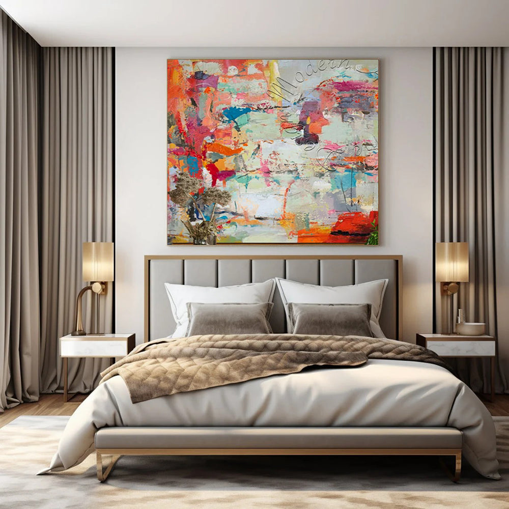 Vivid Color Collage, "Creative Chaos" – Abstract Collage - Style On Canvas PS0931