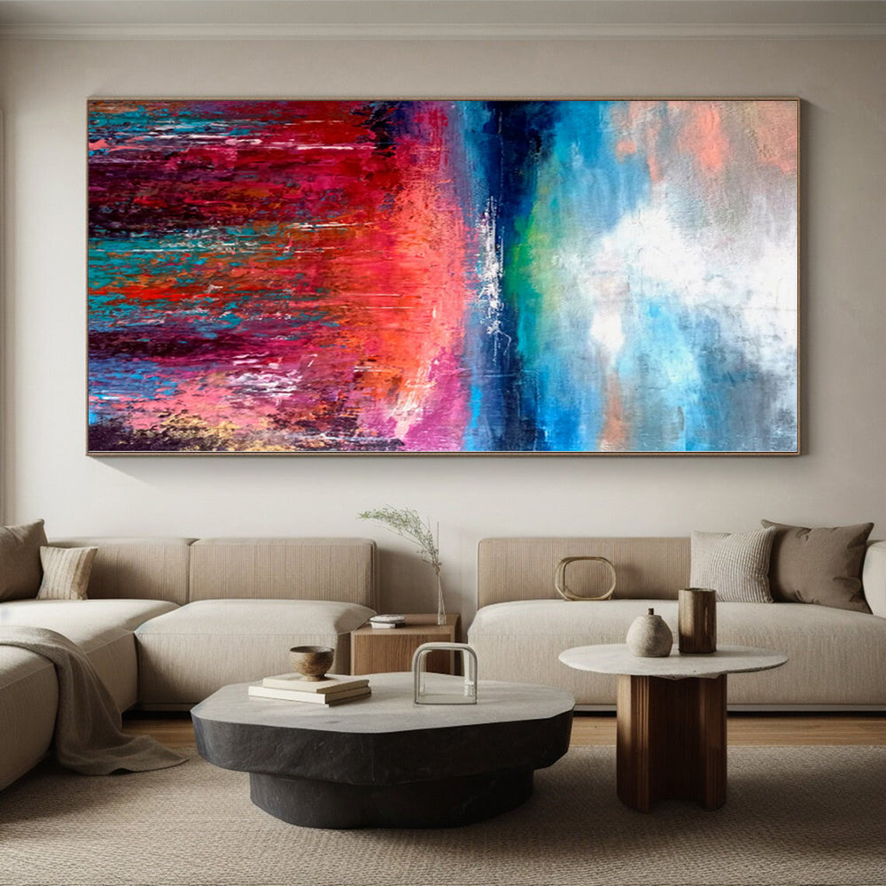“Vibrant Field Abstract” - Abstract Landscape - Inspired Painting On Canvas PS0012