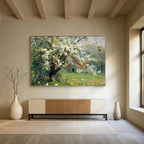 “Spring Blossom Farm” - Impressionistic Rural Painting On Canvas PT215
