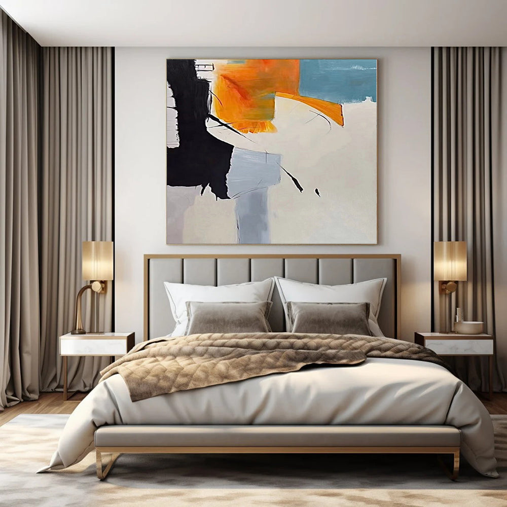 “Color Block Abstract” - Modern Abstract Painting On Canvas PS0208
