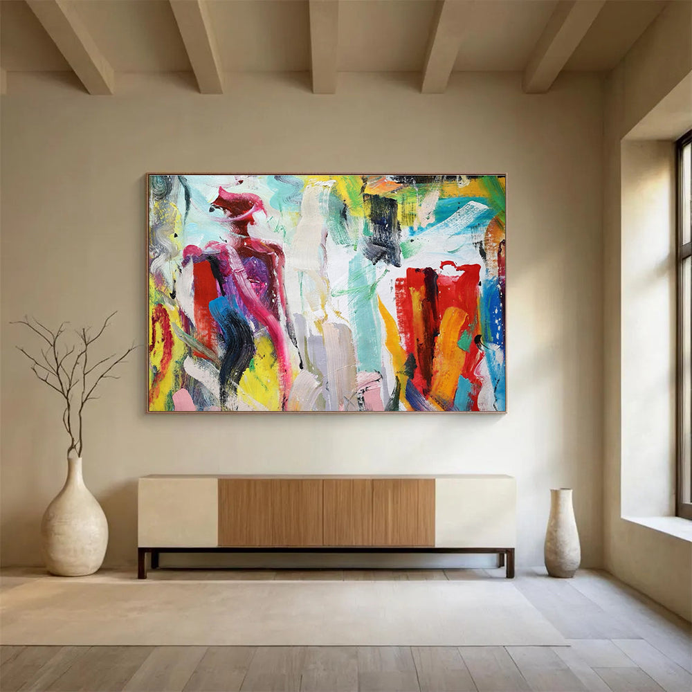 “Colorful Figure Abstract” Painting On Canvas DKS301