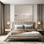 White, Gray with Subtle Textures "Whispering Walls" Abstract Painting On Canvas PS1370