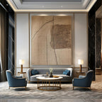 “Brown Cracked Abstract” - Abstract, Textured - Styled Painting On Canvas PT1661