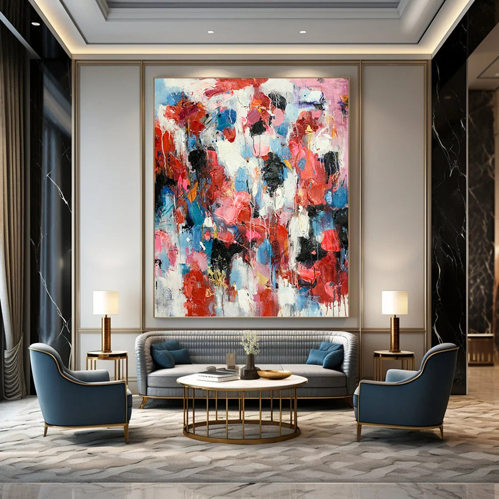 “Color - Drip Abstract Chaos” - Abstract, Emotion - Charged Painting On Canvas PT1585
