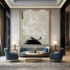 “Beige - Toned Textured Abstract” - Subtle Marks on a Neutral Base Painting On Canvas DS237