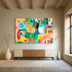 Colorful Geometric Abstract Painting On Canvas DKS065