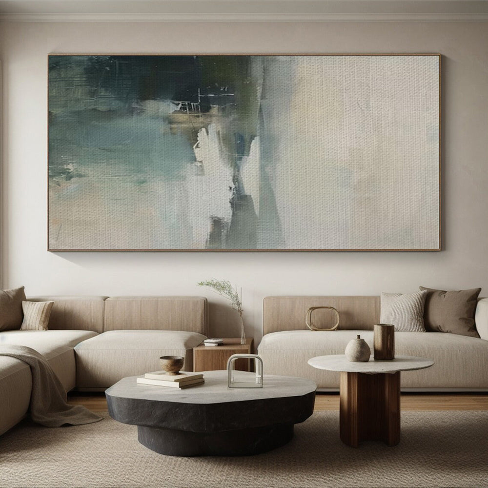 “Muted Landscape Abstract” - Muted Tones Abstract Landscape Painting On Canvas PS0740