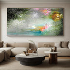 “Colorful Floral Drip Abstract” - Expressive Abstract Painting On Canvas PS0073