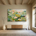 “Soft - Toned Lotus Flowers” - Minimalist Floral Painting On Canvas PT089