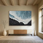“Textured Ocean Wave” - Impasto Seaside Painting On Canvas PT207