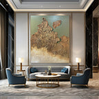 “Crackled Earth - Toned Abstract” - Abstract, Textured Painting On Canvas PT1509