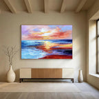 “Sunset Sea Symphony” Abstract Painting On Canvas DKS294