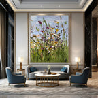 “Colorful Wildflowers: Impasto Floral Painting” - Vibrant Botanical Art On Canvas PT0947