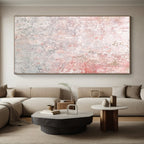 “Blush - Gray Abstract Texture” - Minimalist Abstract Painting On Canvas PS0050