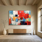 “Colorful Cube Cluster” Abstract Painting On Canvas DKS277